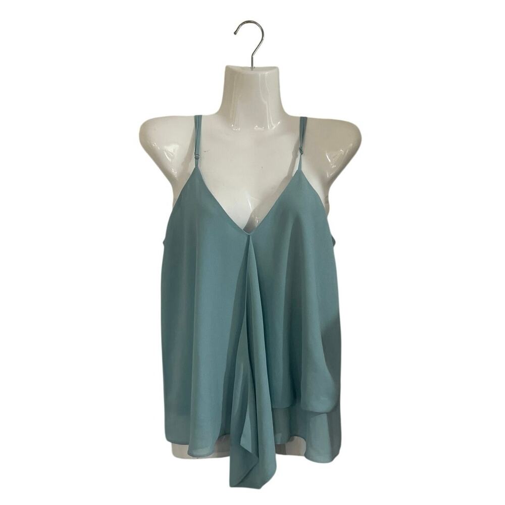 E.ssue Babydoll Camisole Drape Flowly Blouse Size Small Y2K Chiffon Party Chic